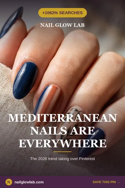 Mediterranean Nails: The 2026 Trend Up 1,062% On Pinterest